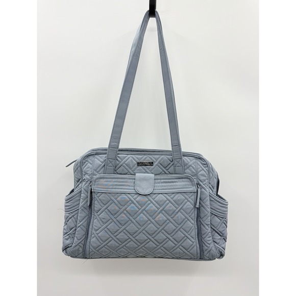 Vera Bradley Handbags - Vera Bradley Quilted Stroll Around Diaper Baby Shoulder Bag in Solid Gray $165